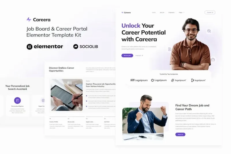 Careera – Job Board & Career Portal Elementor Template