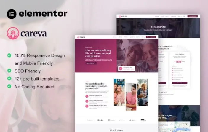 Careva – Senior Care Services Elementor Pro Template