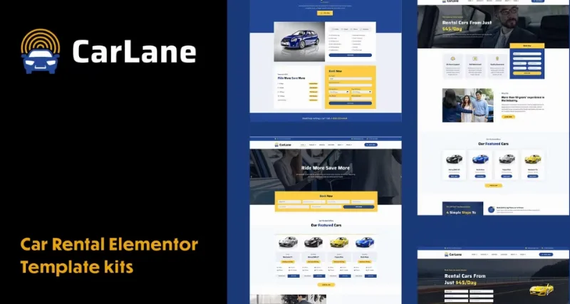 CarLane – Car Rental Elementor Template