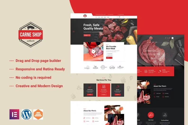 Carne – Meat Shop Elementor Template