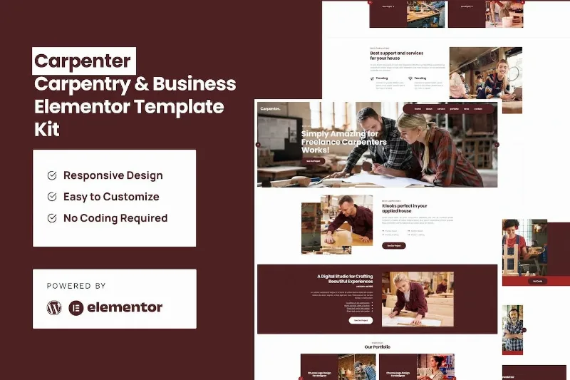 Carpenter – Business Elementor Pro Template