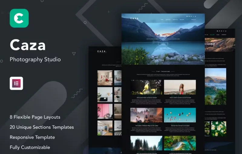 Caza – Photography Studio Elementor Template