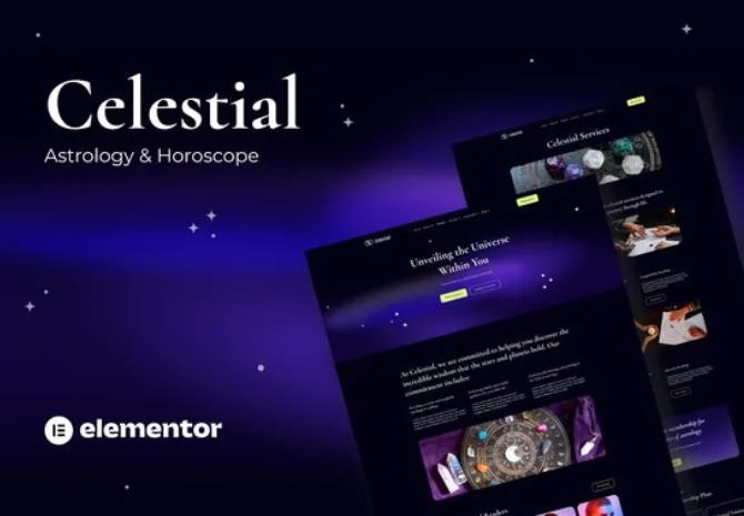 Celestial – Astrology & Horoscope Elementor Template