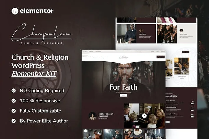 Chapelia – Church & Religion Elementor Pro Template