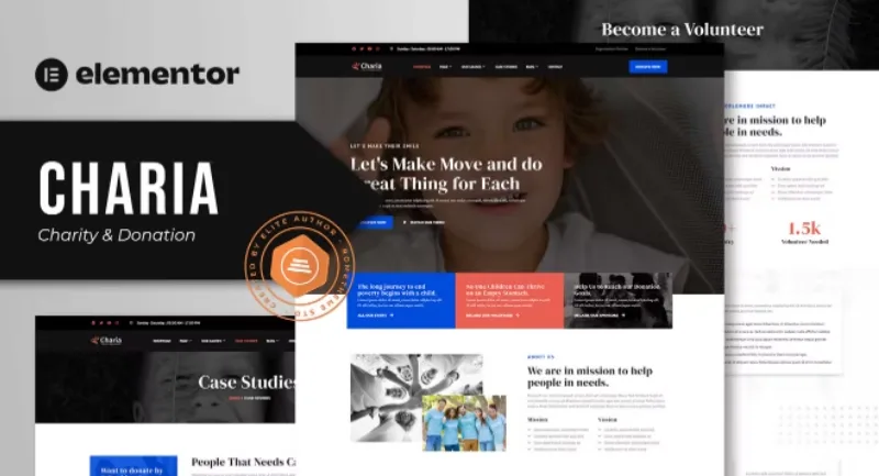 Charia – Charity & Donation Elementor Template