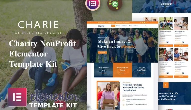 Charie – Charity NonProfit Elementor Template Charie – Charity NonProfit Elementor Template Kit