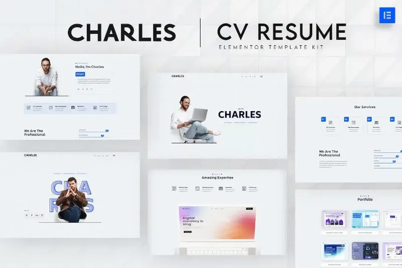 Charles – CV Resume Elementor Template Kit