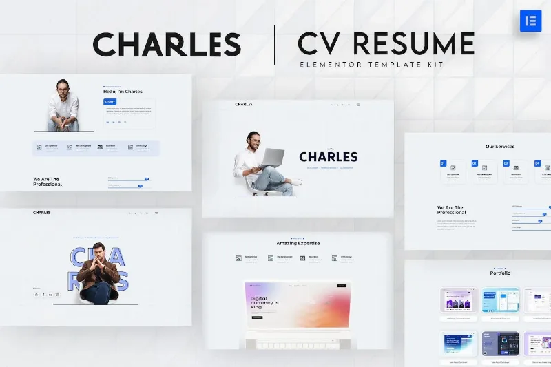 Charles – CV Resume Elementor Template