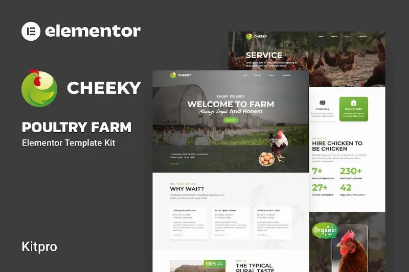 Cheeky – Poultry Farm Elementor Template