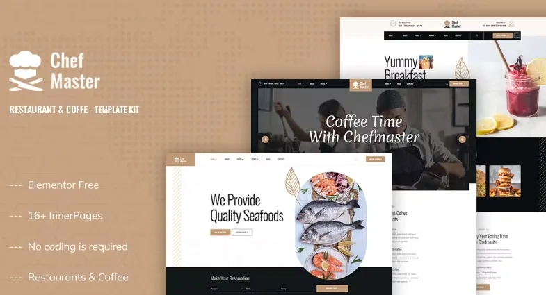 Chefmaster – Restaurant & Cafe Elementor Template