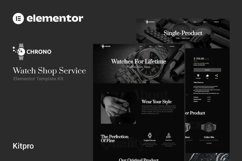 Chrono – Watch Service Elementor Template Kit