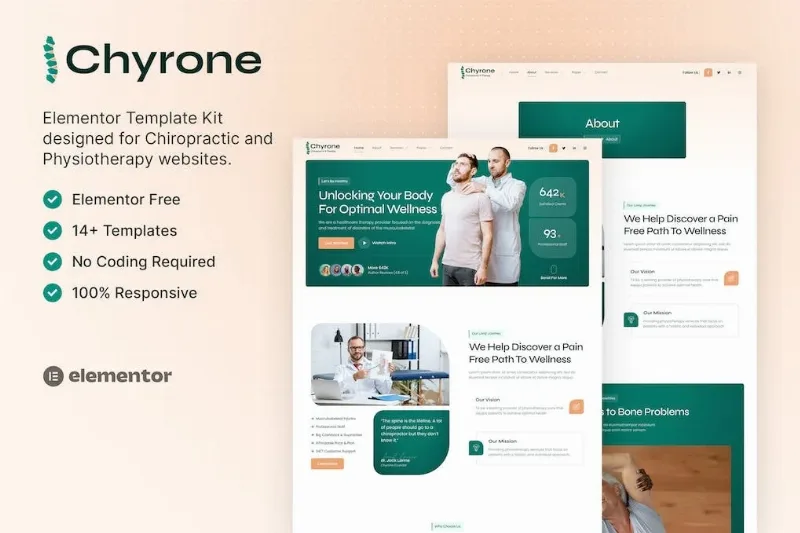 Chyrone – Chiropractic & Physiotherapy Elementor Template