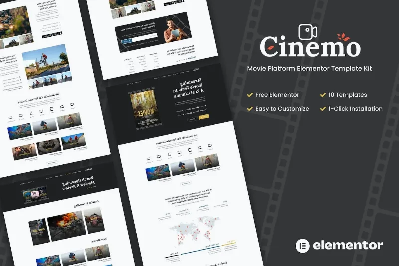 Cinemo – Video Streaming Website Elementor Template
