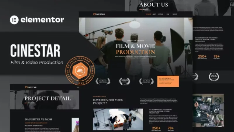 Cinestar – Film & Video Production Elementor Template