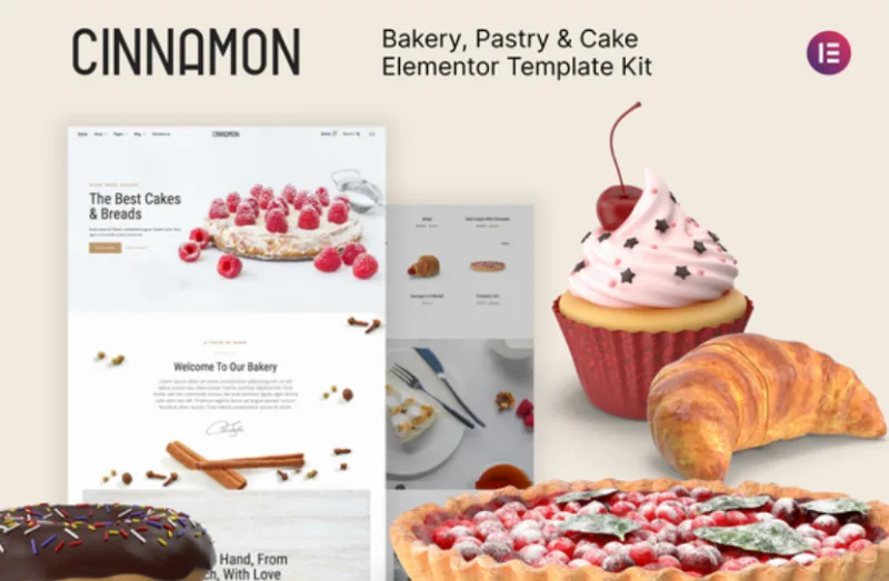 Cinnamon – Bakery & Pastry Shop Elementor Template