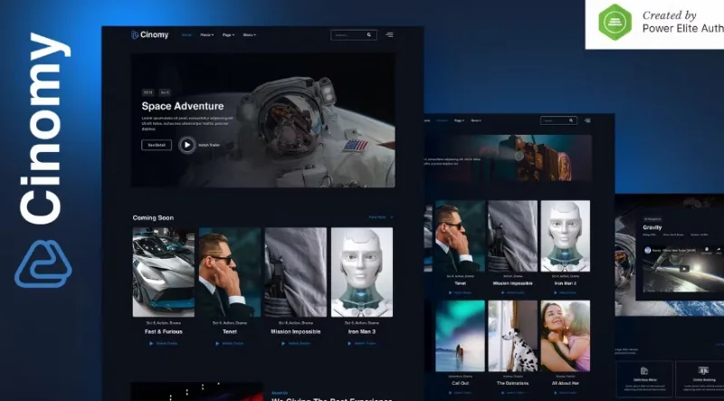 Cinomy – Movie TV & Streaming Services Elementor Template