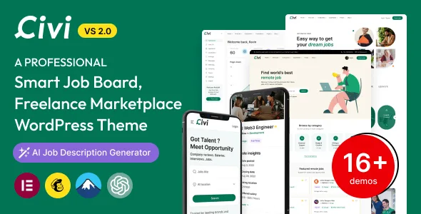 Civi – Job Board, Freelance Marketplace WordPress Theme