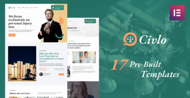 Civlo – Lawyer & Law Office Elementor Template