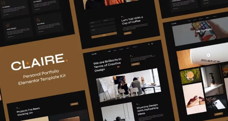 Claire – Personal Portfolio Elementor Template