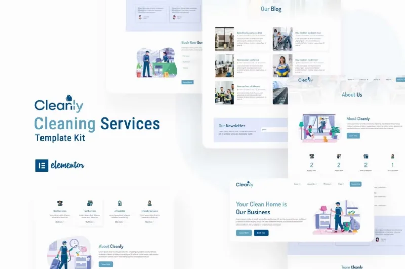 Cleanly – Cleaning Service Elementor Template