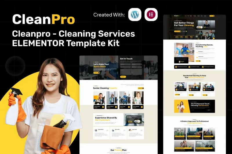 Cleanpro - Cleaning Services Elementor Template Kit