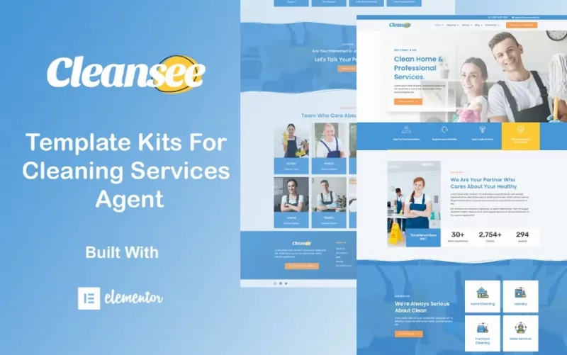 Cleansee – Cleaning Service Elementor Template