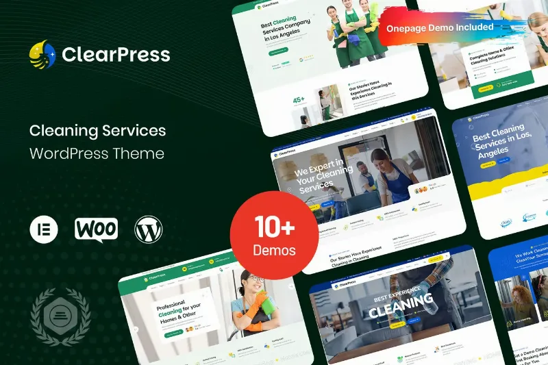 ClearPress - Cleaning Services WordPress Theme