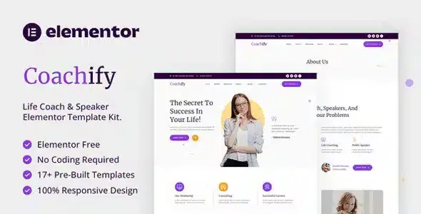 Coachify Life Coach and Speaker Elementor Kit