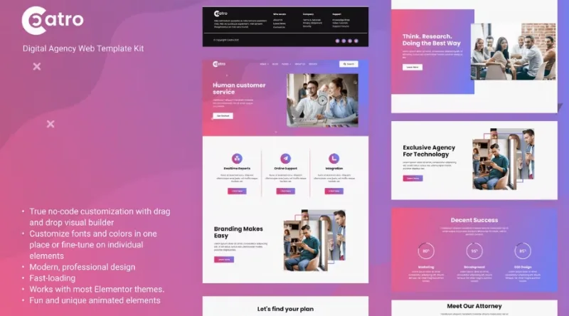 Coatro – Digital Agency Elementor Template