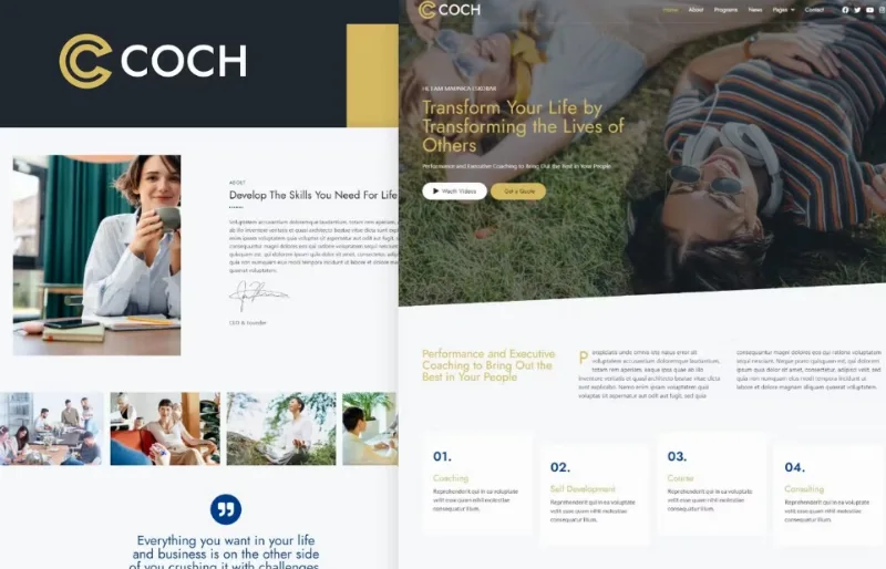 Coch – Business Coach Elementor Template