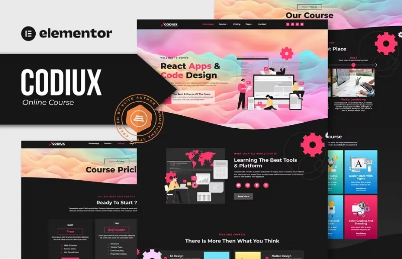 Codiux – Online Course Elementor Template