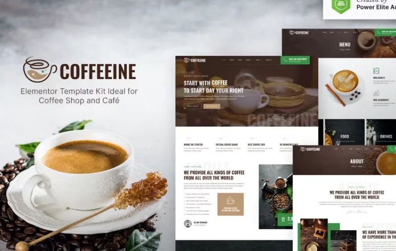 Coffeeine – Coffee Shop & Cafe Elementor Template