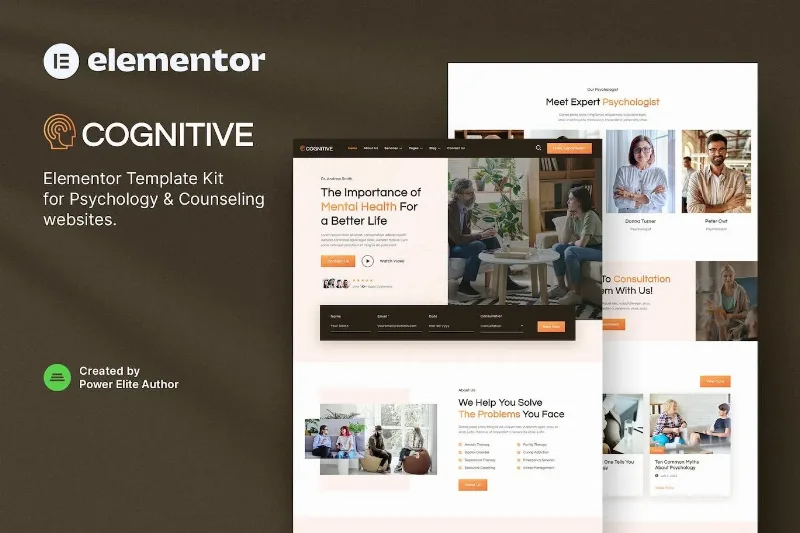 Cognitive – Psychology & Counseling Elementor Template