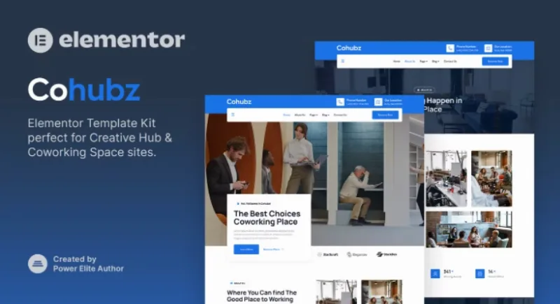Cohubz – Creative Hub & Coworking Space Elementor Template