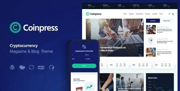 Coinpress | ICO Cryptocurrency Magazine & Blog Theme