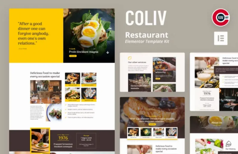 Coliv – Restaurant Template