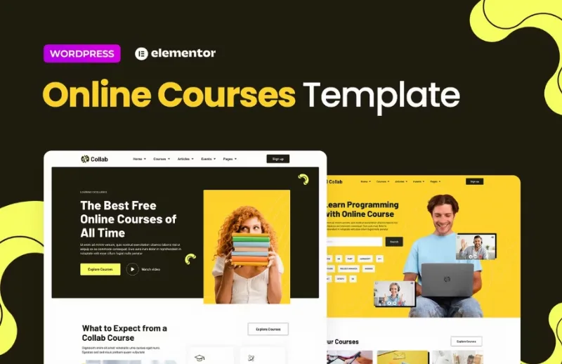 Collab – Online Courses Elementor Template