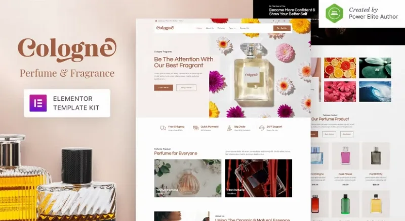 Cologne – Perfume & Fragrance Elementor Template