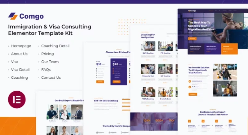 Comgo | Immigration & Visa Consulting Elementor Template