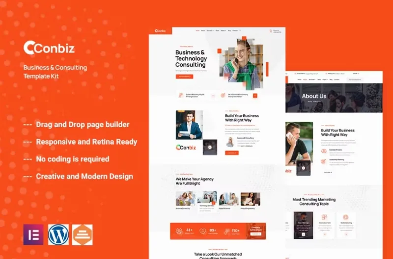 Conbiz – Consultancy & Business Elementor Template