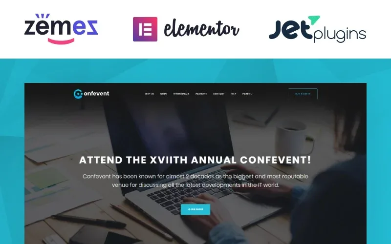 Confevent – Event Landing Page WordPress Theme