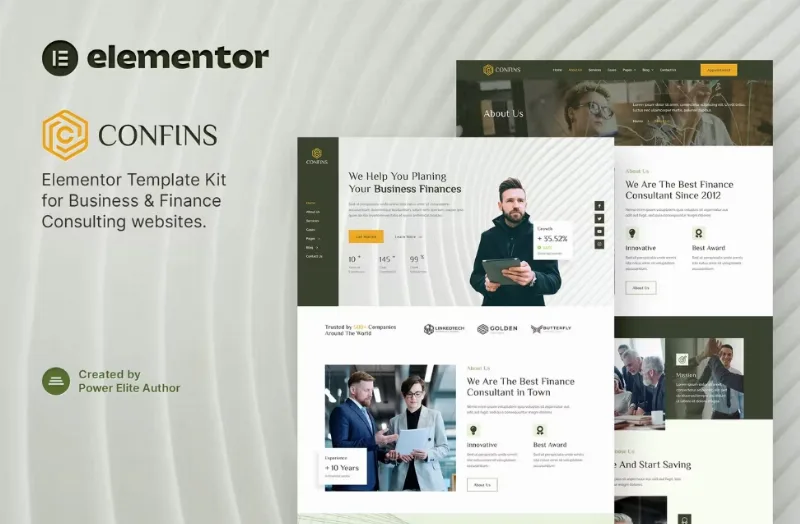 Confins – Business & Finance Consulting Elementor Template