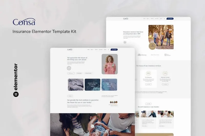 Consa – Insurance Elementor Template