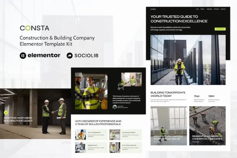 Consta – Construction & Building Company Elementor Template