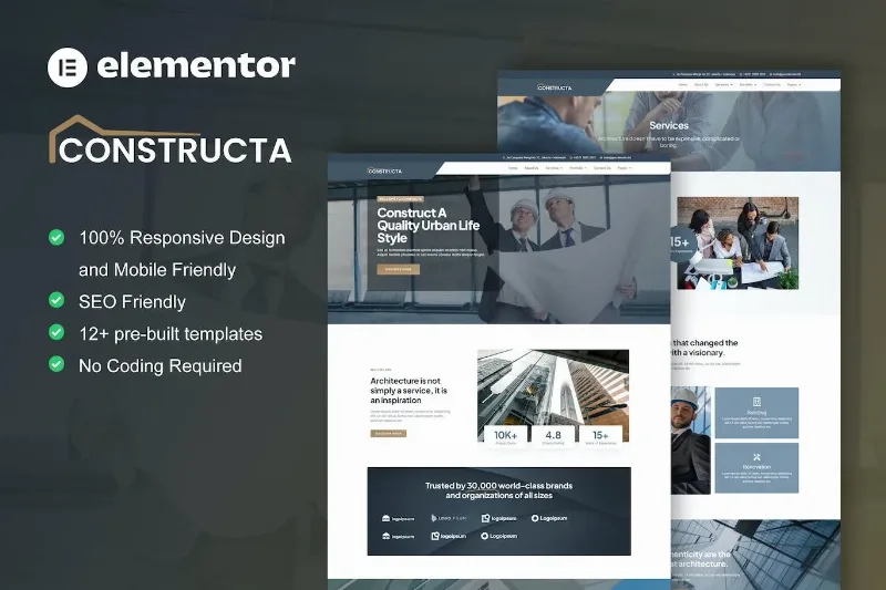 Constructa – Construction & Building Elementor Pro Template