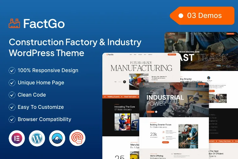 Construction Factory & Industry WordPress Theme
