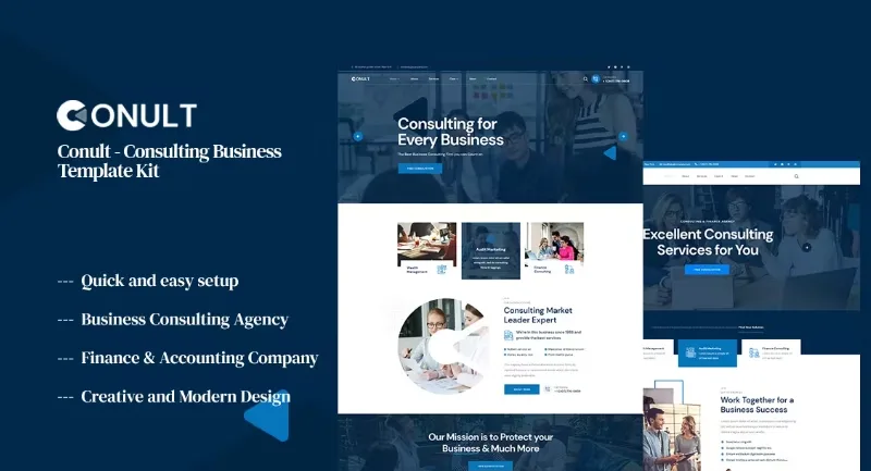 Conult – Consulting Business Elementor Template