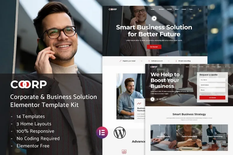 Coorp – Multi-purpose Business Solutions Elementor Template