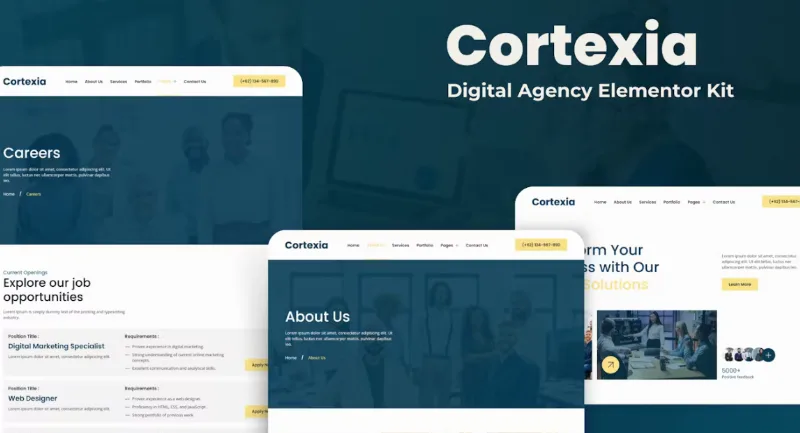Cortexia – Digital Agency Elementor Template