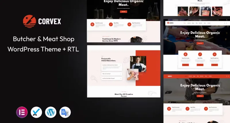 Corvex – Butcher & Meat Shop WordPress Theme